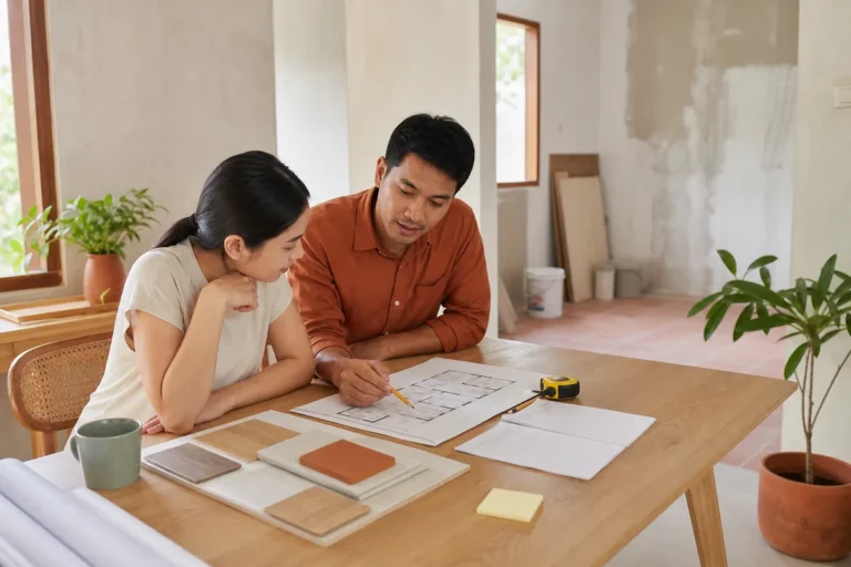 Pemilik rumah menyusun rencana dan anggaran renovasi rumah